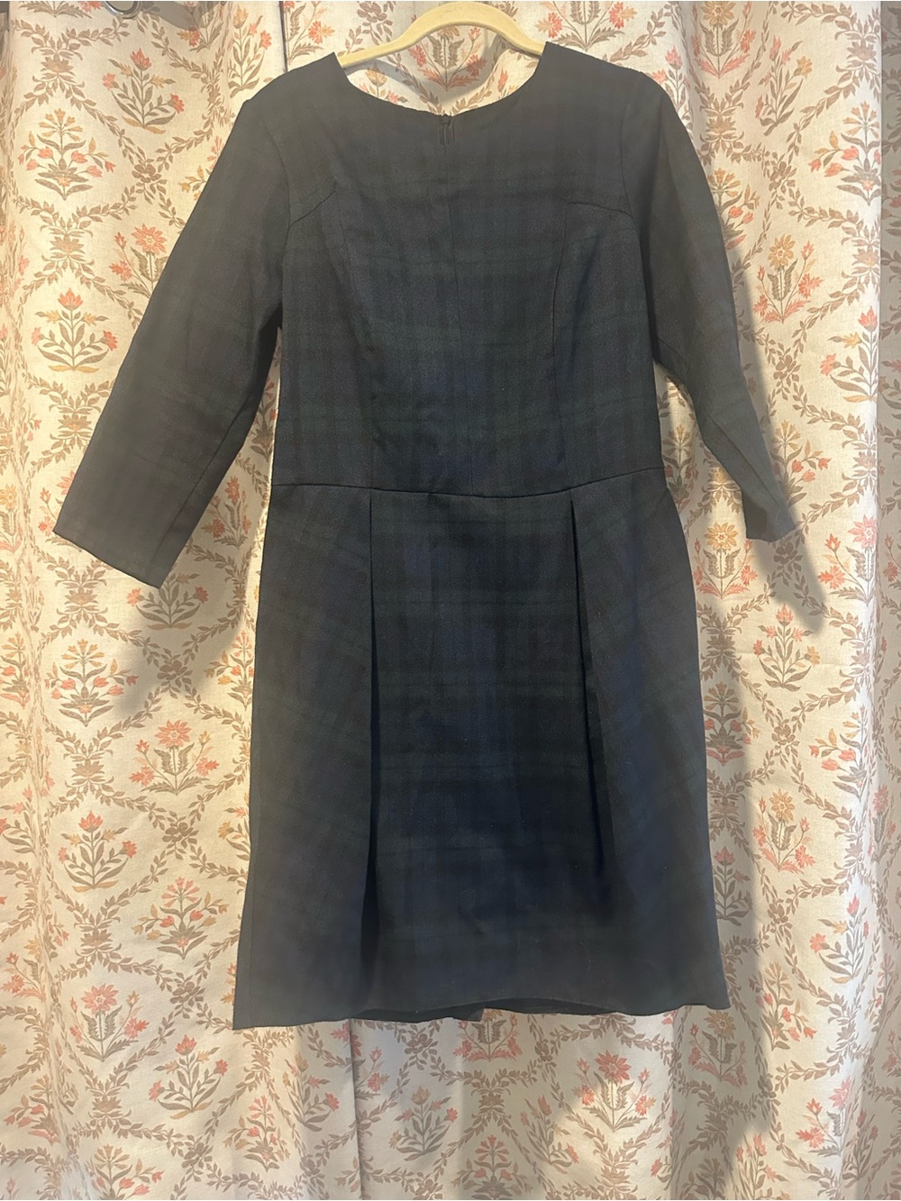 Classic Black Watch Plaid Sheath Dress - Women's